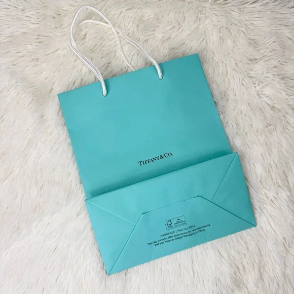 Tiffany & Co. Blue Iconic Shopping Bag Medium Size 8” x 9.75” NEW & Authentic - Picture 3 of 4